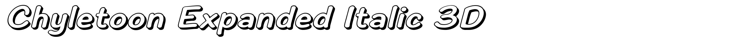 Chyletoon Expanded Italic 3D